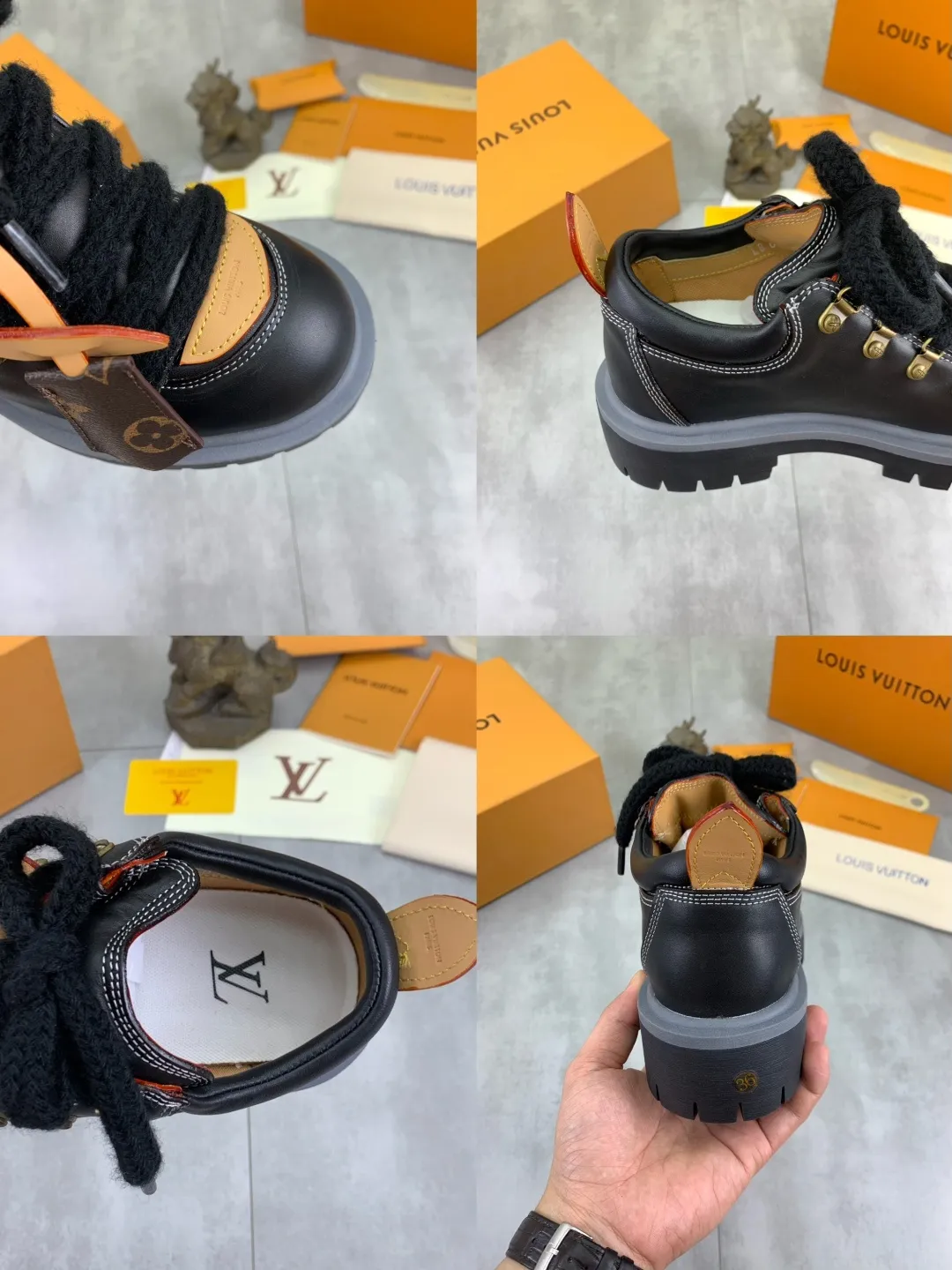 Men's shoes 💰P680 new LV | Louis Vuitton 🧡💚2025 autumn and winter new models, top version ⚠️ The counter features the latest LV REMIX lace-up mountaineering derby shoes, new hard goods 🆕 ❥BS purchasing level! Full of high-end feel! A popular model among bloggers at home and abroad, it’s retro and fashionable, and looks stunning on your feet! Mainly recommended models on the official website★ ━━━━━ ЅᏇєєt ━━━━━ ▪️Upper: top-grade first-layer cowhide ▪️Lining: imported sheepskin ▪️Outsole: original open-molded TPU non-slip outsole ▪️Sole height: 3.5cm ▪️Shoe size: Women 35-41 (41 customization is not returnable) Male 39-45 (46 customized, non-refundable)